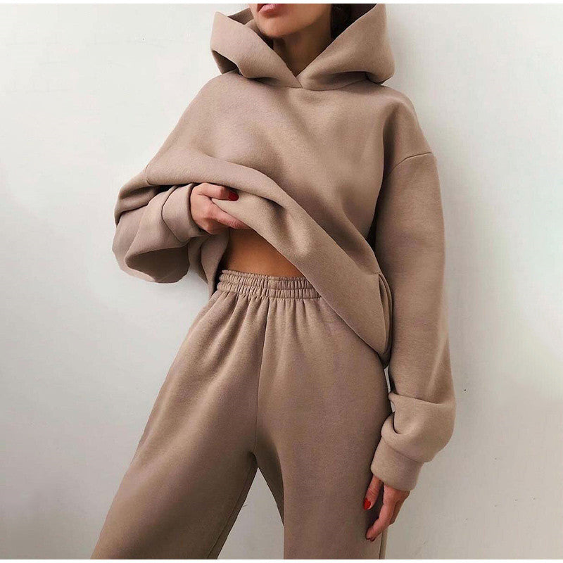 Oversized High Waist Joggingpak Dames – Comfortabel Trainingspak met Hoodie en Broek