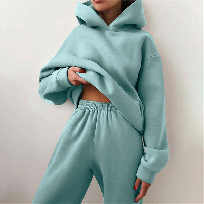 Oversized High Waist Joggingpak Dames – Comfortabel Trainingspak met Hoodie en Broek