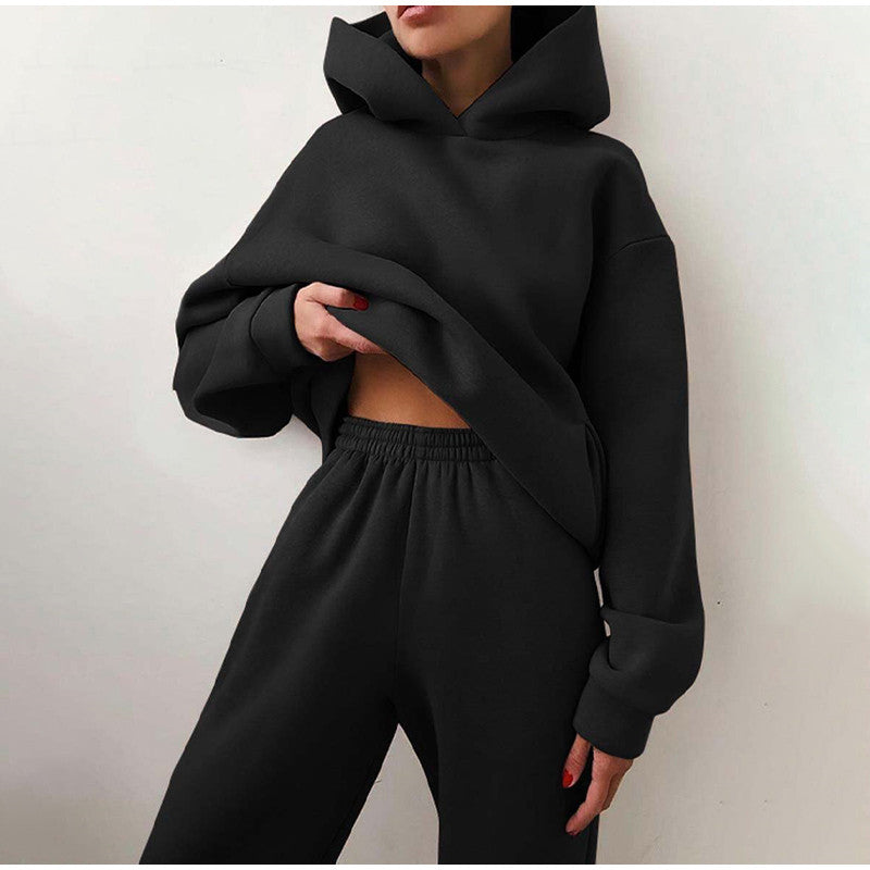 Oversized High Waist Joggingpak Dames – Comfortabel Trainingspak met Hoodie en Broek