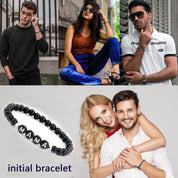 Pip armband – zwarte letterkralen, persoonlijk & Moederdag cadeau
