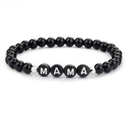 Pip armband – zwarte letterkralen, persoonlijk & Moederdag cadeau