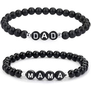 Pip armband – zwarte letterkralen, persoonlijk & Moederdag cadeau