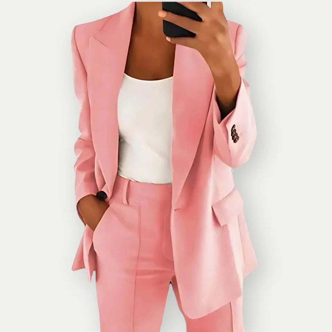 Dames blazer en pantalon set – elegante Loravelle damespak in meerdere kleuren