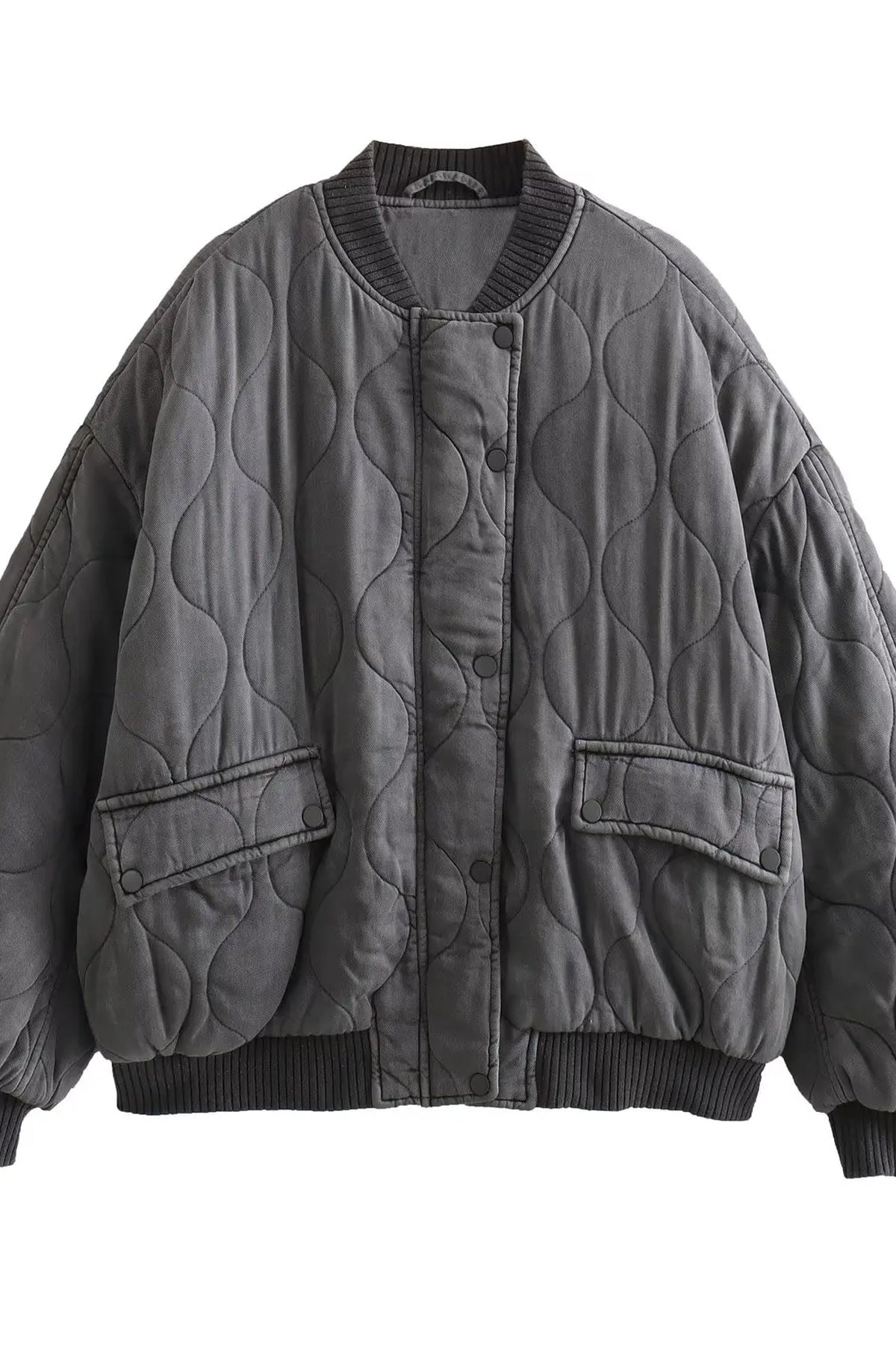 Linda gewatteerd oversized bomberjack dames – trendy damesjas
