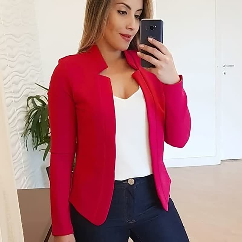 ElegantBlazer dames – chique blazer in 6 kleuren, S t/m 5XL
