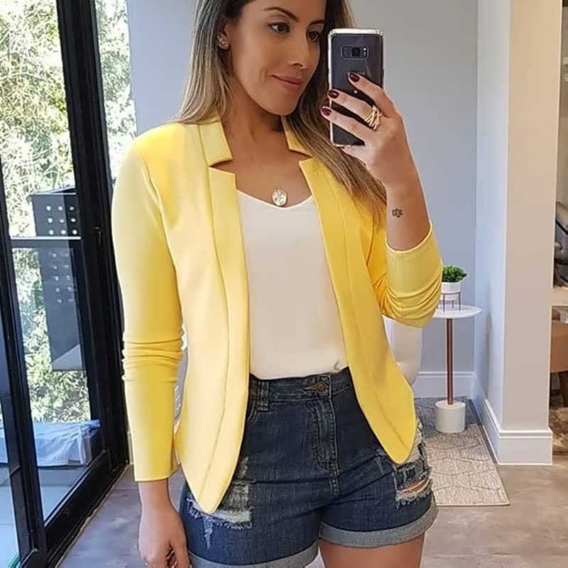 ElegantBlazer dames – chique blazer in 6 kleuren, S t/m 5XL