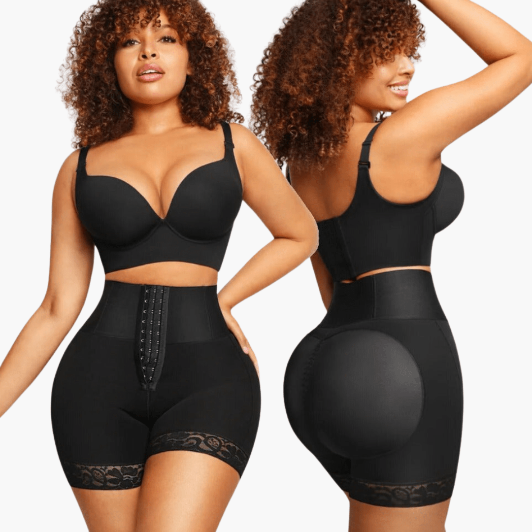 Hoog Getailleerde Bodyshaper Short – Verstelbare Compressie & Naadloze Shaping
