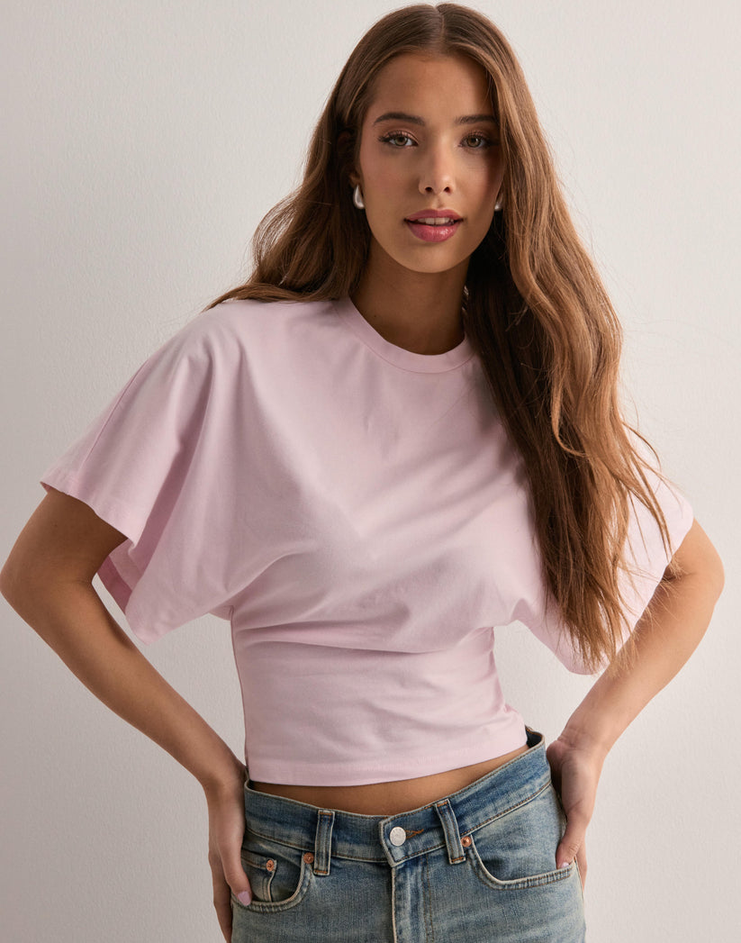 Amaya T-shirt Dames – Trendy Top met Wijde Mouwen & Getailleerde Pasvorm
