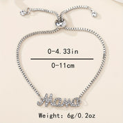 Mama letter bedelarmband – stijlvol met nepdiamanten, ideaal Moederdag cadeau