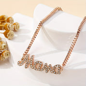 Mama letter bedelarmband – stijlvol met nepdiamanten, ideaal Moederdag cadeau