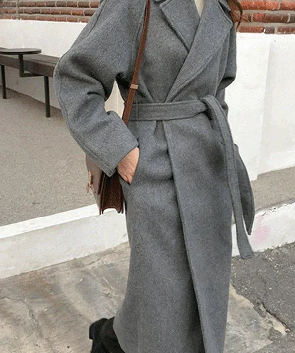 Lange dames winterjas – klassieke mantel met tijdloze elegante snit