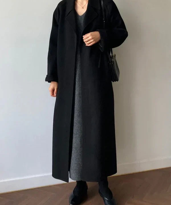 Lange dames winterjas – klassieke mantel met tijdloze elegante snit