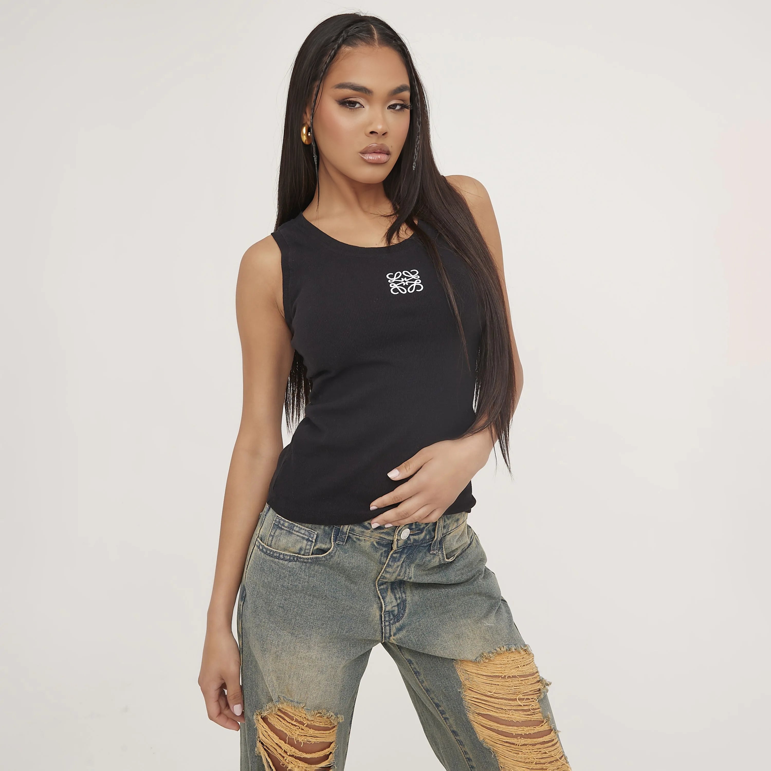 Tanktop Dames – Zijdezacht Katoen & Minimalistisch Design | Perfect voor de Zomer