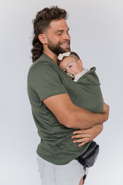 CozyCarry baby draagshirt | Comfortabel draag-T-shirt voor ouders | Borstvoedingsshirt