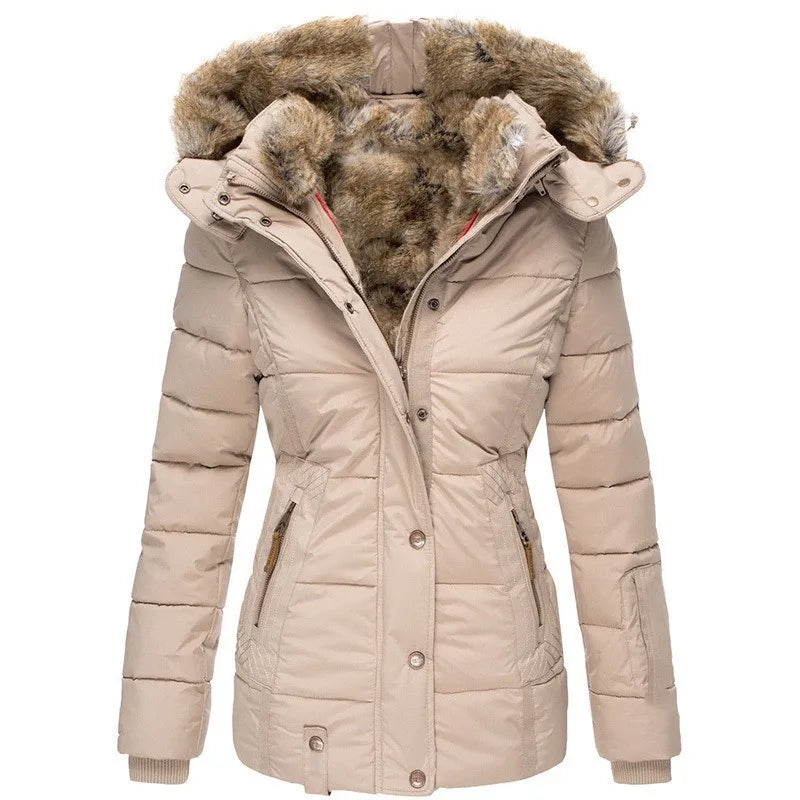 Tommy damesjas – warm winterjack met kraag en bontvoering
