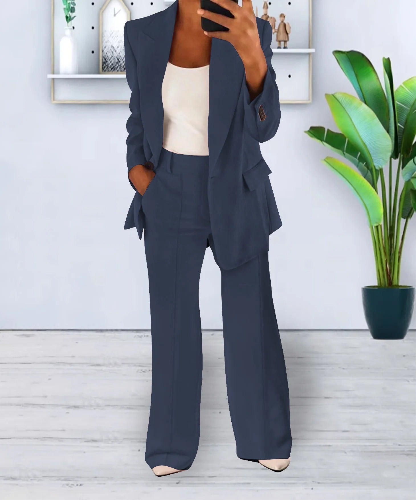 Tweedelig Pak met Blazer en Broek voor Dames – Professionele & Stijlvolle Power Dressing