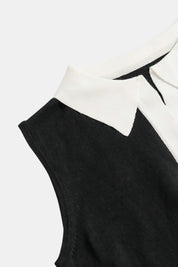 Gebreide Polo Top Dames – Zomerse Tanktop met Contrasterende Rand | Velicia
