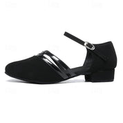 Lopez - Moderne Dansschoenen voor Dames - Zwart - Hoogwaardig Suede
