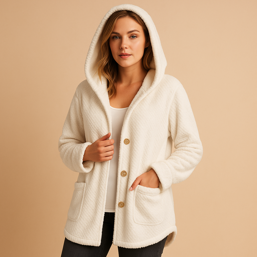 Wintermantel dames Femke – warme jas met capuchon & isolerende voering