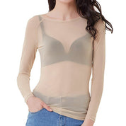 Melinda Mesh Shirt – Glanzend Stijlvol Shirt met Lange Mouwen voor Dames