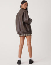 Losse dames leren jas – trendy PU-leren jack met casual pasvorm