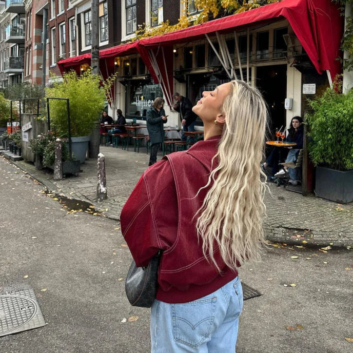 Zara dames jas | Rode oversized leren jas | Luxe trendy design en ultiem comfort