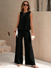 Dames zomer set – tweedelig pak met top en losse broek voor een stijlvolle casual look